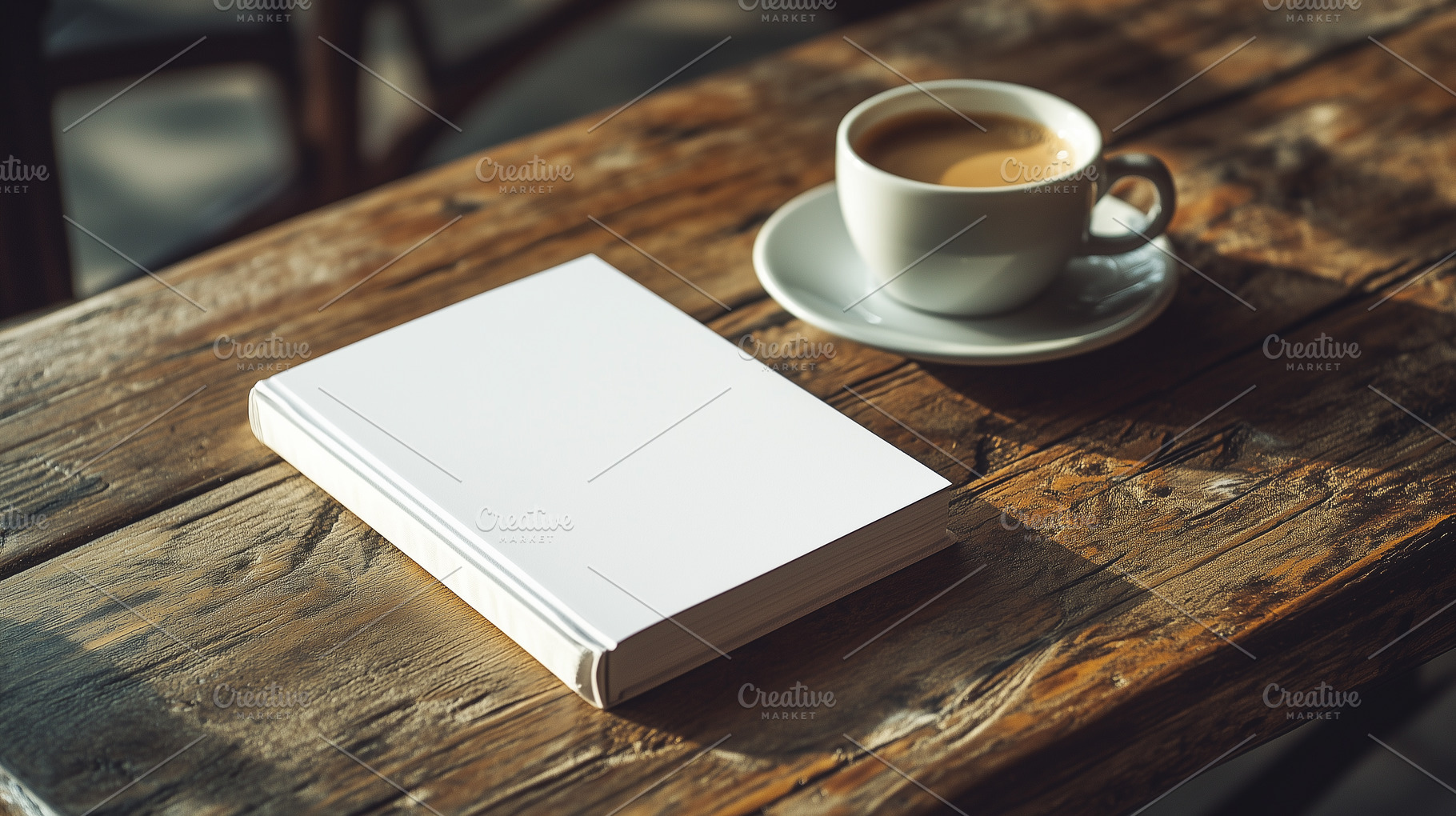 Mockup of a blank white book lies, a Background Photo by MistyDay