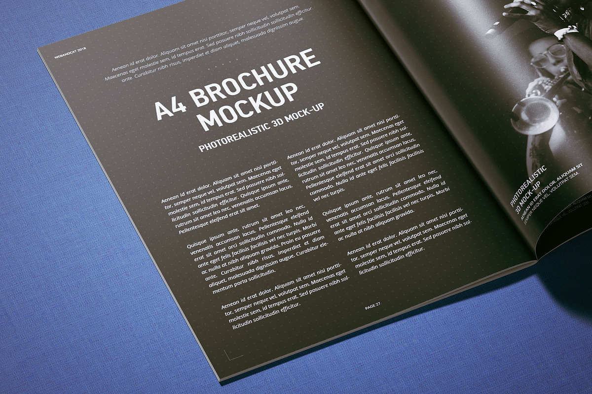 A4 Magazine | Brochure Mock-up, a Books & Magazine Mockup by WebAndCat (Photo 18 of 32)