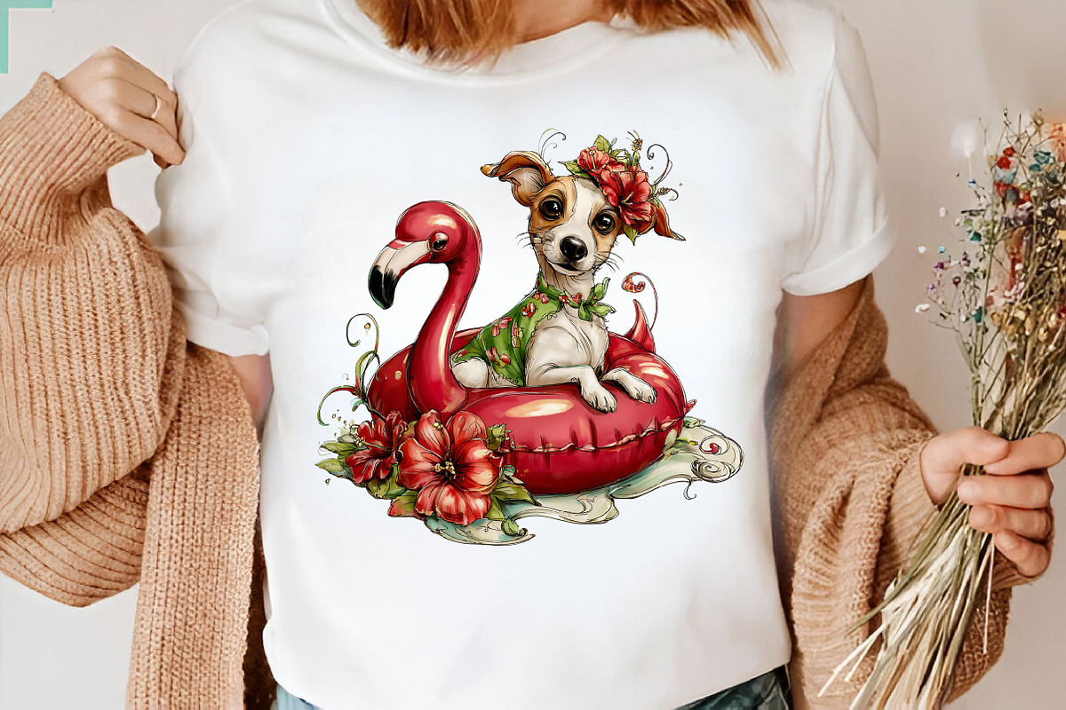 Whimsical Summer Dogs Clipart Bundle, an Illustration by CreationArt (Photo 3 of 7)