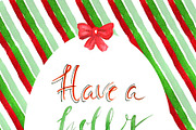 Holly jolly Christmas card, a Card Template by Inna Vinchenko Designs (Thumbnail 3 of 3)