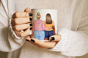 Best Friends Clipart, Plus Size Girl, a Person Illustration by ArtedeCatrin (Thumbnail 8 of 10)