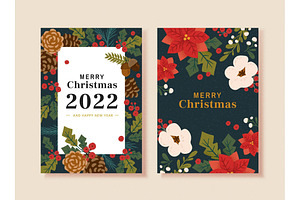 Vintage Christmas card template, a Card Template by TotallypicRF