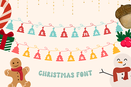 Christmas Garlands - Christmas font, a Symbol Font by Brown Cupple