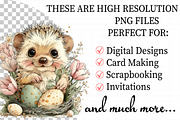 Whimsical Spring Hedgehog Clipart, an Illustration by Daily.Designs (Thumbnail 2 of 8)