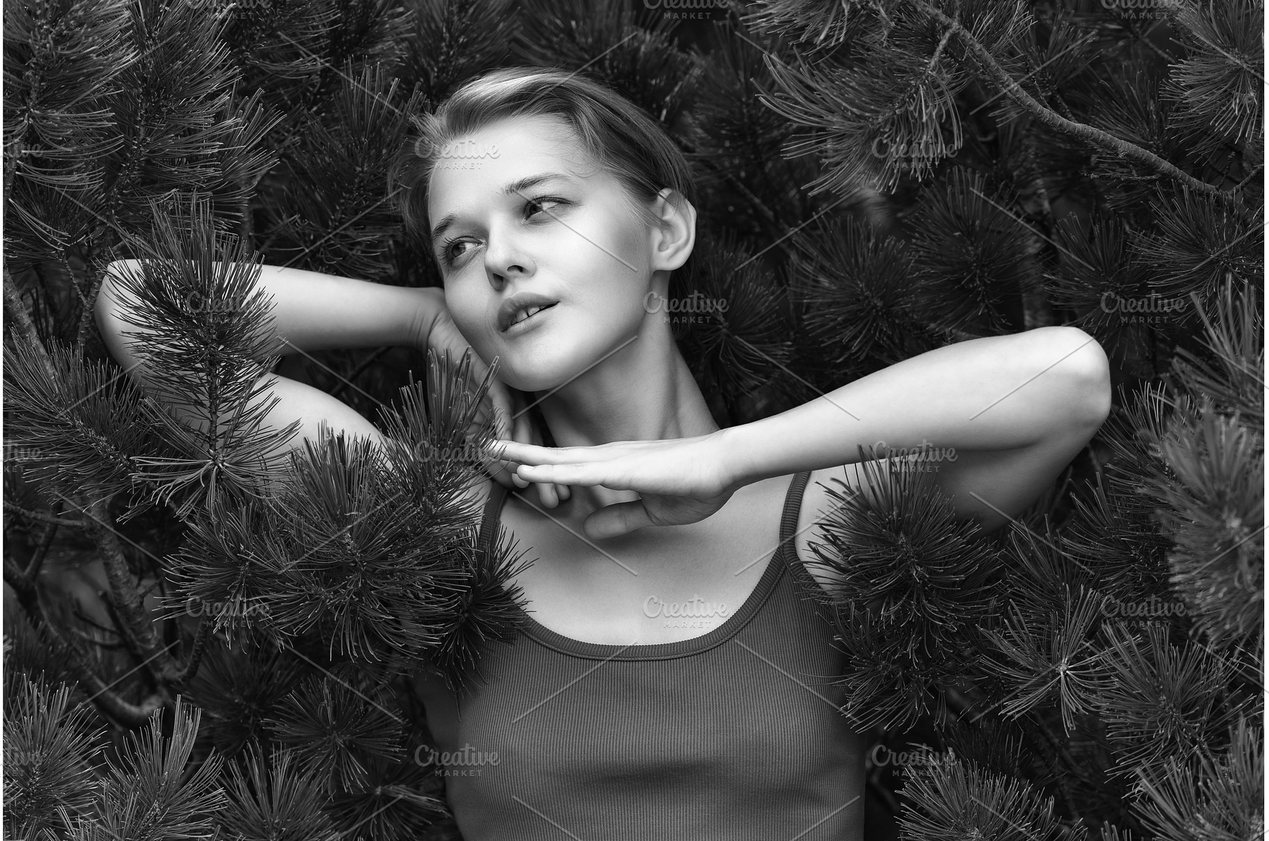 Portrait of woman with short hair, a Person Photo by Alexander-Piragis