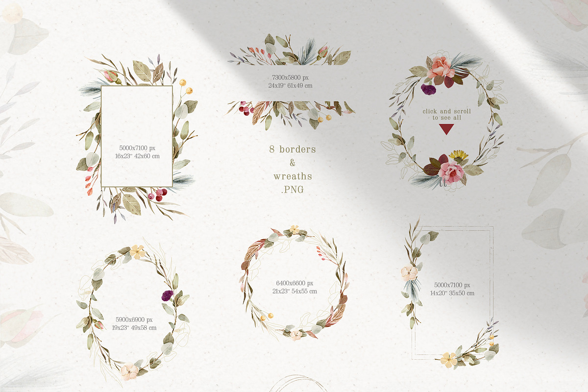Magic Flowers - watercolor collectio, an Object Graphic by Julia M. Watercolor (Photo 7 of 14)