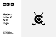 Modern Letter C Golf Logo, a Branding & Logo Template by Luxury Logos (Thumbnail 1 of 4)