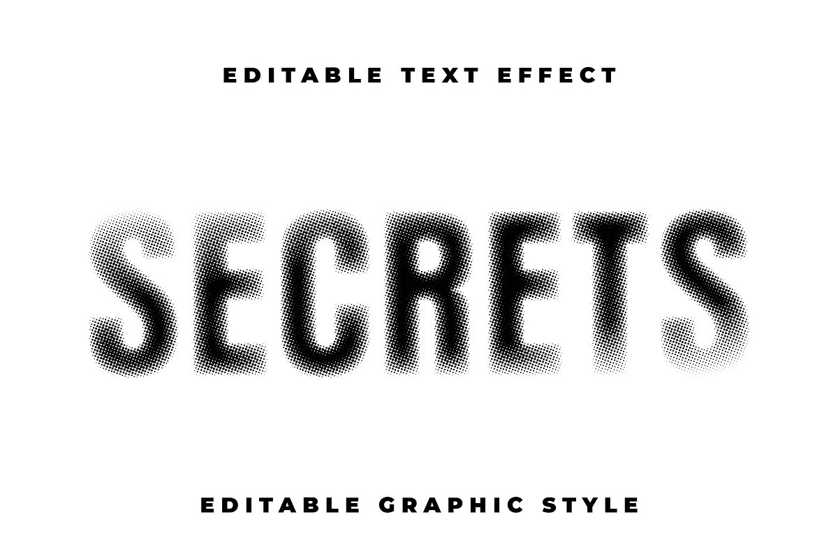 Halftone Gradient Shadow Text Effect