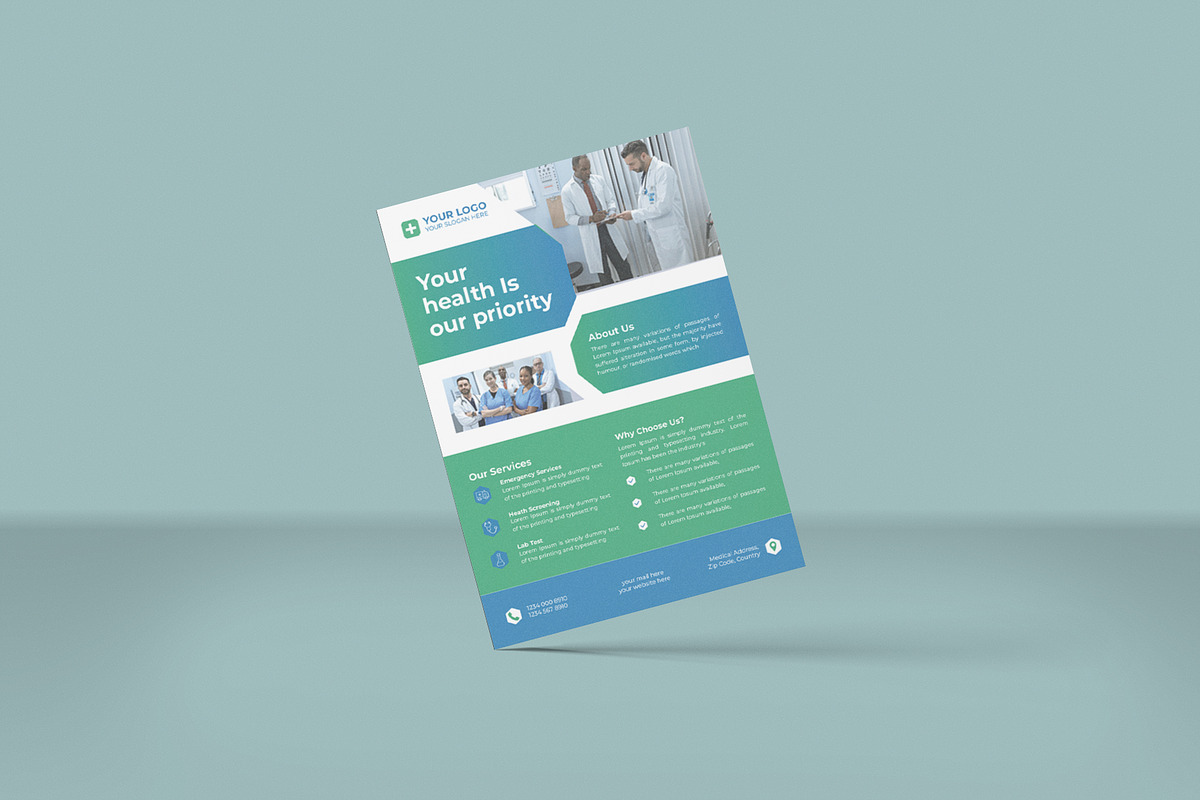 05 Medical Flyer, a Flyer Template by Lakhan1998 (Photo 5 of 8)