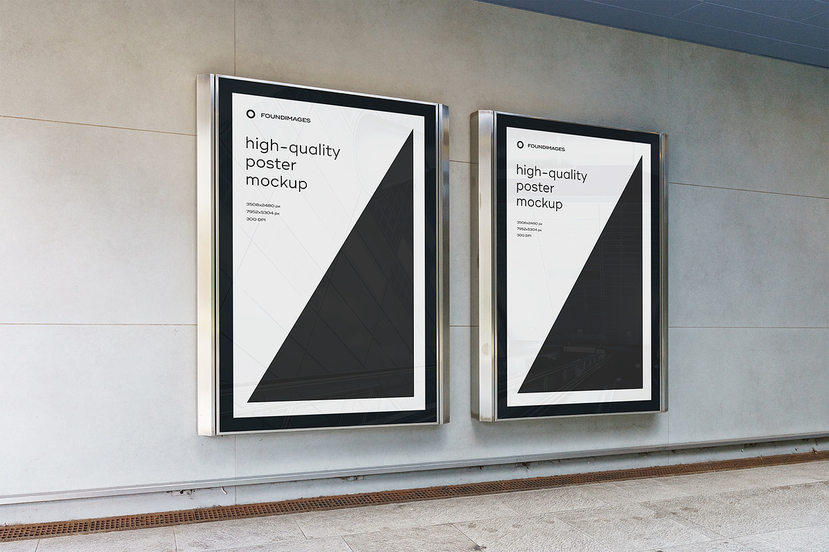 Subway Poster Mockup Bundle Metro, an Advertising Mockup by FoundImages (Photo 31 of 61)