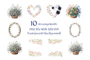 Baby's Breath Watercolor Clipart, a Decorative Illustration by ForhadGFX (Thumbnail 7 of 14)