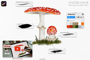 Watercolor Brushes for Procreate, a Brush Add-On by owlasya (Thumbnail 2 of 9)