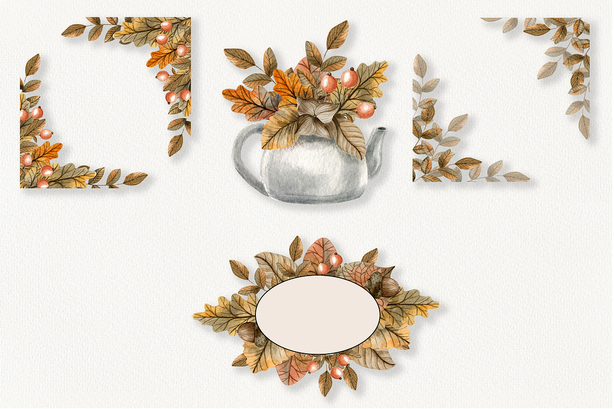 Cozy watercolor autumn, a Decorative Illustration by ViolettaKh (Photo 2 of 5)