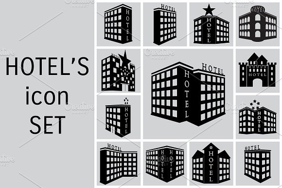 Hotels Icon Set