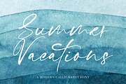 Summer Vacations Calligraphy Font, a Script Font by George Bourle (Thumbnail 1 of 12)