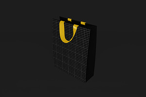 Gold & Black Bag Mockup, a Packaging Mockup by Qaleb Studio