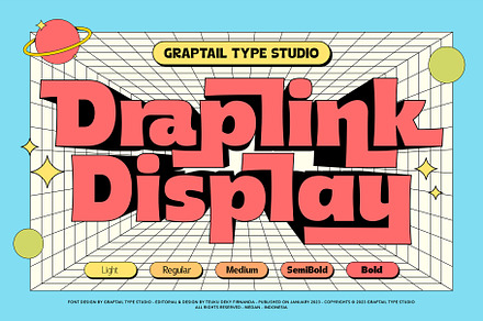Draplink - Display Fonts, a Sans Serif Font by Graptail