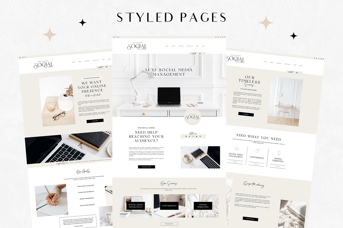 Wix Website - 5th Avenue Social, a Wix Template by Design Pixie (Photo 5 of 7)