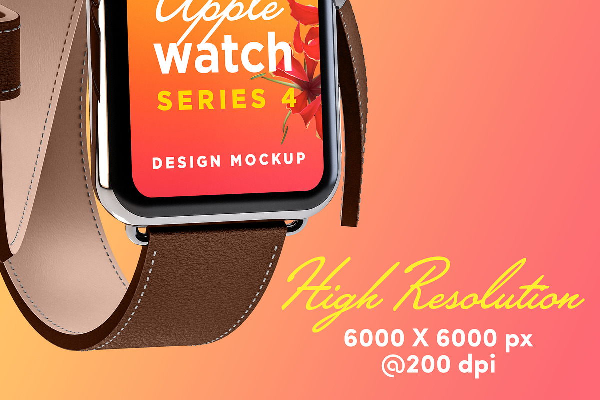 Apple Watch Design Mockup, a Wearable Device Mockup by illustrated (Photo 2 of 10)