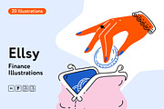Ellsy Finance Illustrations, a Finance Illustration by Welovegraphics (Thumbnail 1 of 7)
