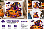 Kawaii Halloween Pumpkin Witch, a Seasonal Illustration by HyeRi (Thumbnail 2 of 7)