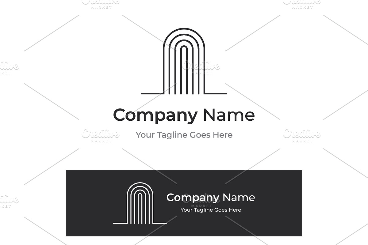 Door abstract logo design with geome, a Branding & Logo Template by LOGOCREATIVE