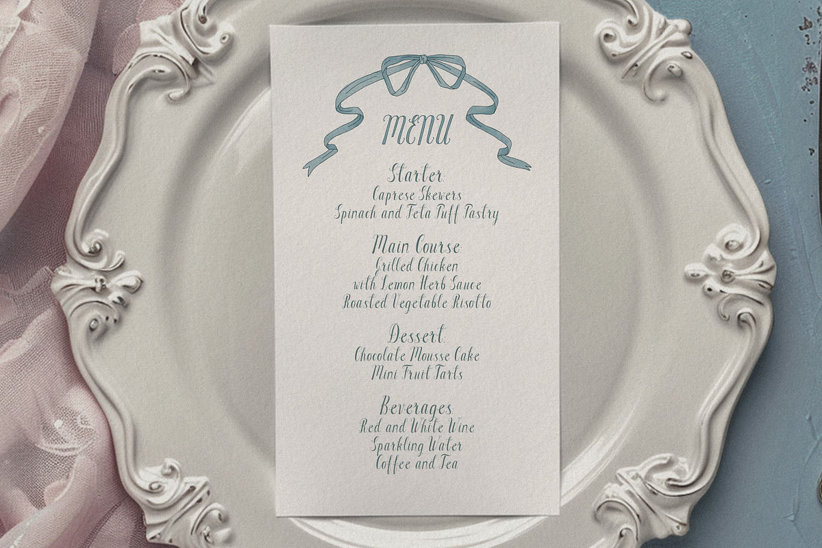 Mademoiselle Modern Rococo Font Duo, a Handwritten Font by AnMark (Photo 9 of 14)