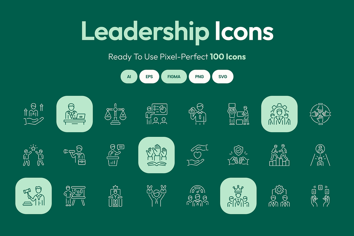 Leadership Icon Art Set, an Outline Icon by Prosymbols (Photo 1 of 8)
