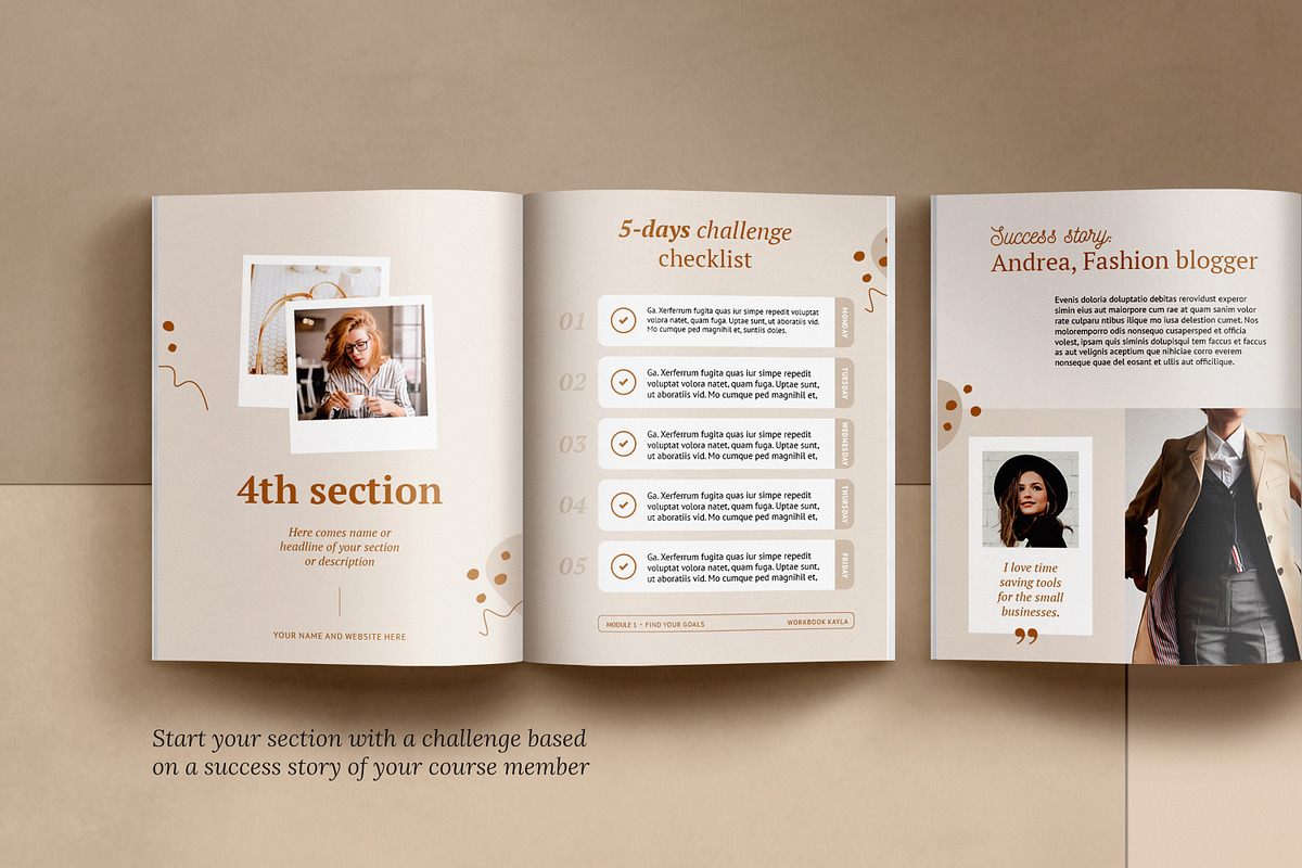 WorkBook for Course Creators  Kayla, a Magazine Template by Mirazz (Photo 16 of 30)