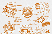Thai Food Hand-Drawn Set, a Food Illustration by AMMi (Thumbnail 3 of 5)