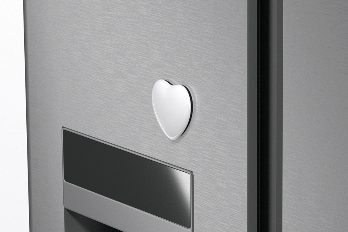 White Heart Fridge Magnet 3D Model, an Object 3D Model by rebrandy (Photo 3 of 9)