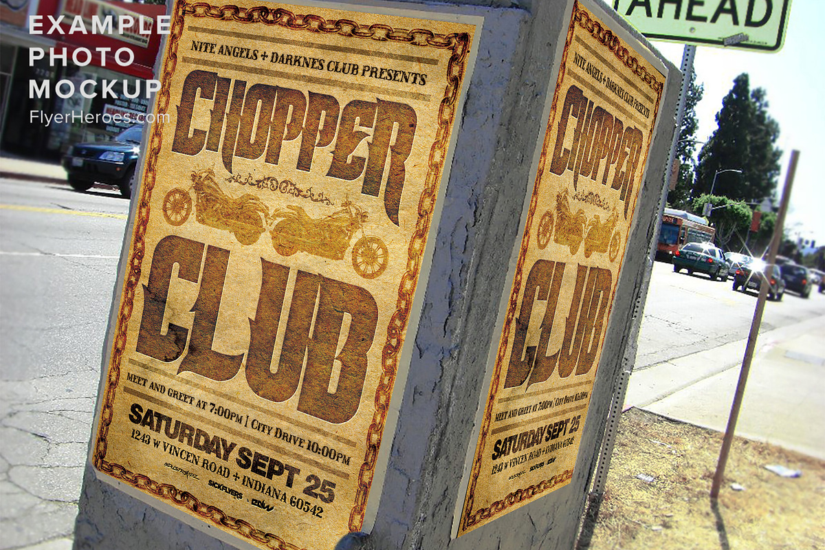 Chopper Club Flyer Template, a Flyer Template by FlyerHeroes (Photo 2 of 4)