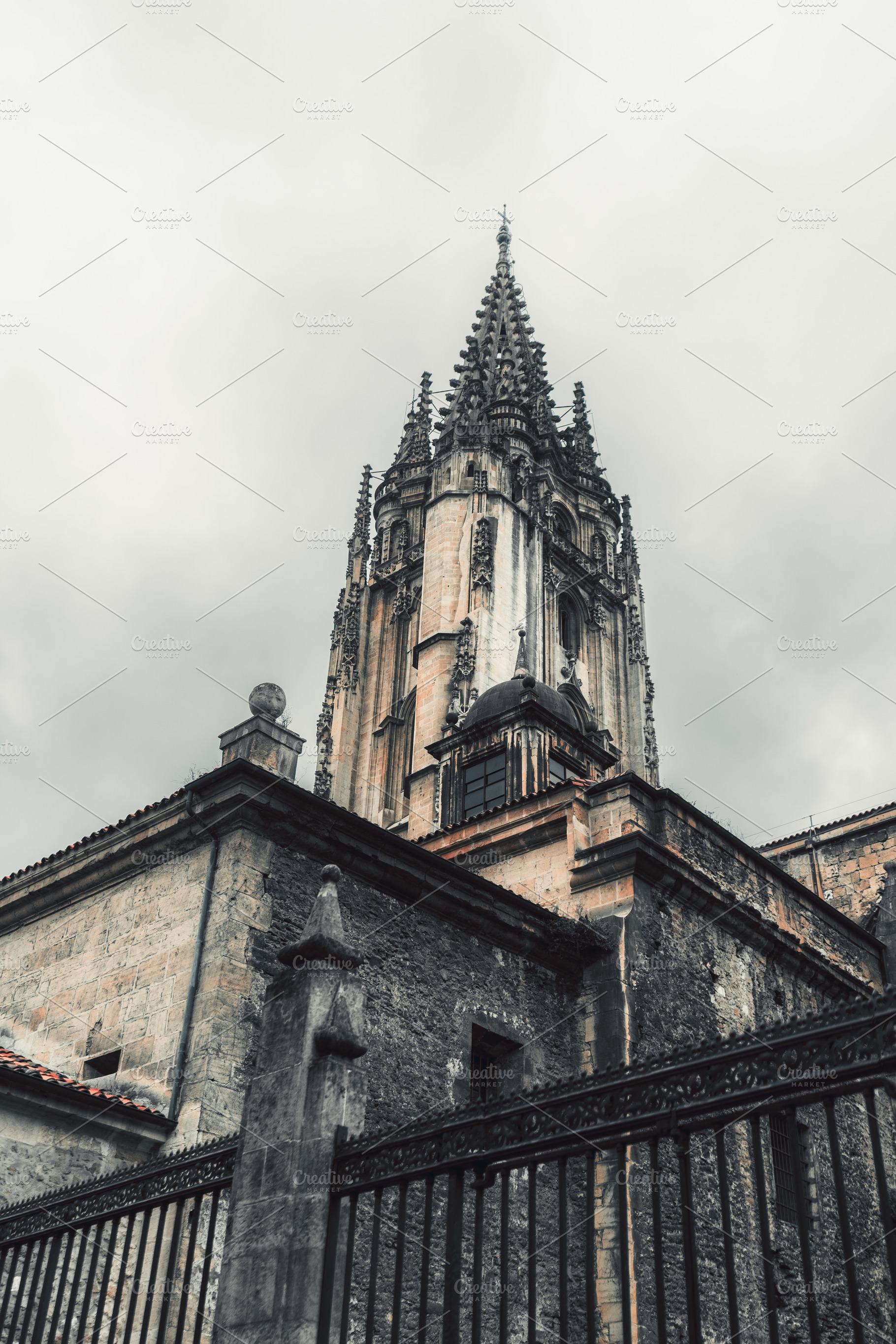 Oviedo gothic cathedral tower, an Architecture Photo by SkyNext