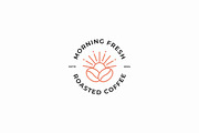 Roasted Bean Coffee Morning Logo, a Branding & Logo Template by Signatoro (Thumbnail 1 of 2)