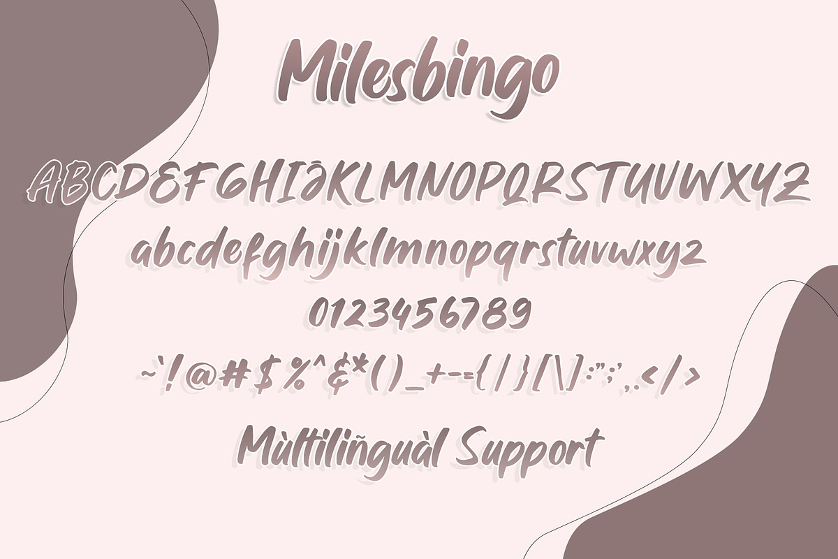Milesbingo, a Script Font by Rochart (Photo 4 of 6)