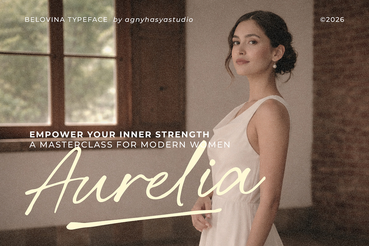Belovina - Handwritten Script Font, a Handwritten Font by agnyhasyastudio (Photo 3 of 14)