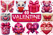 Valentine Faux Crochet Png Bundle, an Illustration by RobertsArt (Thumbnail 1 of 10)