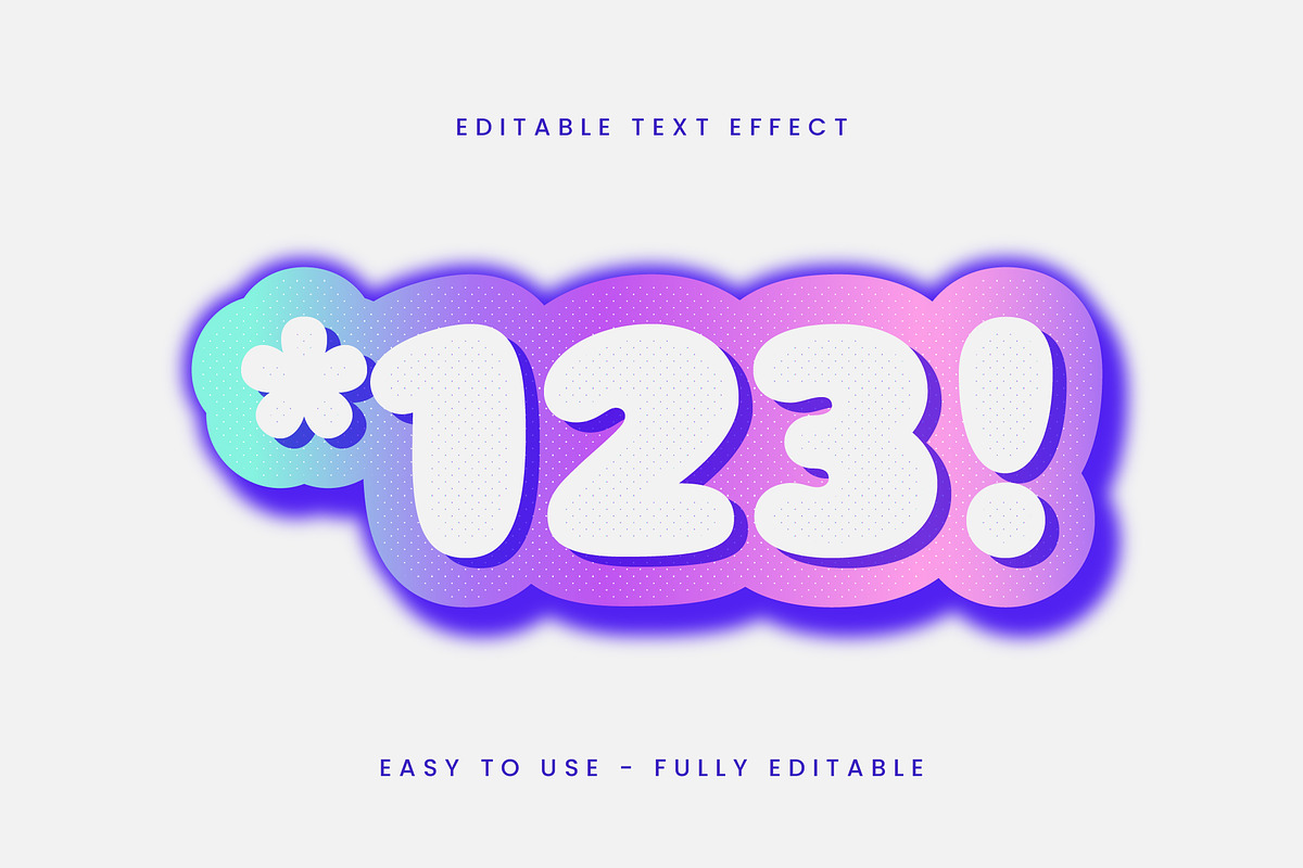 Gradient Bubble Text Effect preview 2