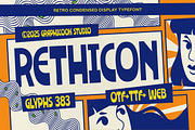 Rethicon, a Sans Serif Font by graphicook (Thumbnail 1 of 10)