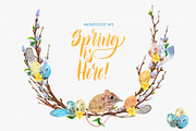Spring is here! Watercolor set., an Illustration by rubinat (Thumbnail 1 of 6)