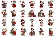 Christmas Whimsical Snowman Clipart, an Illustration by Sublimation Artist (Thumbnail 2 of 6)