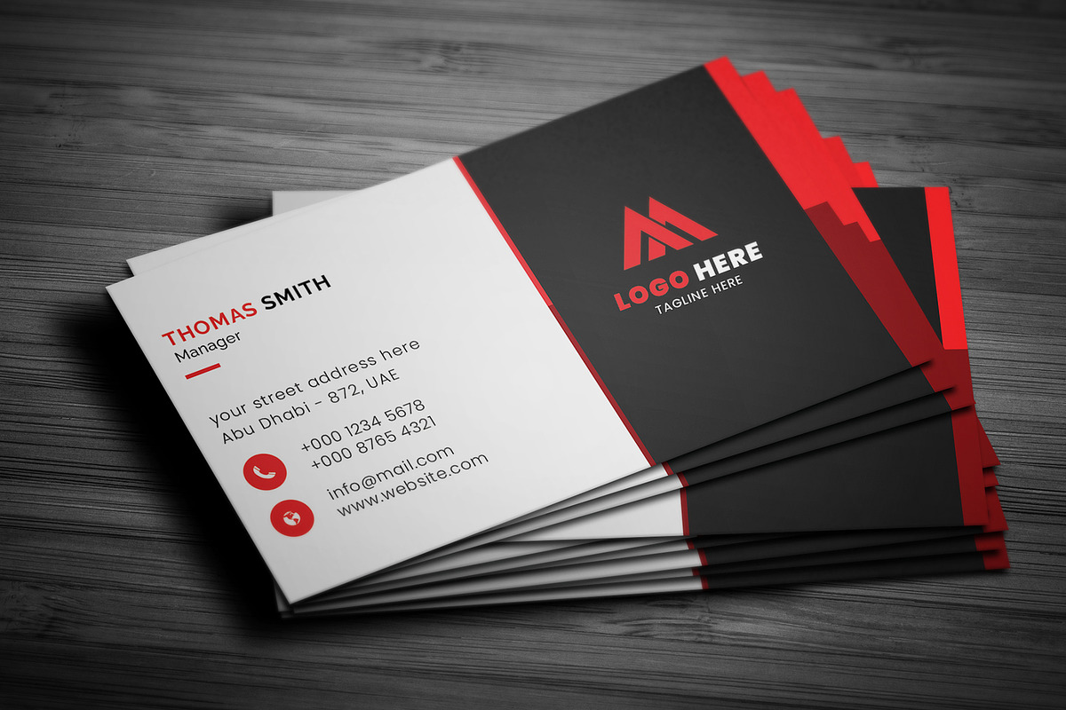 Clean Corporate Business Card, a Business Card Template by Saman Osama (Photo 6 of 9)