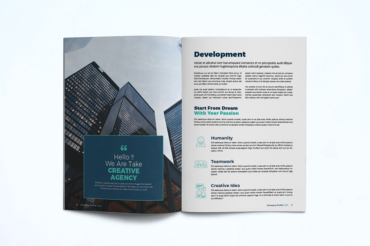 Company Profile Template, a Brochure Template by UnicodeID (Photo 6 of 12)