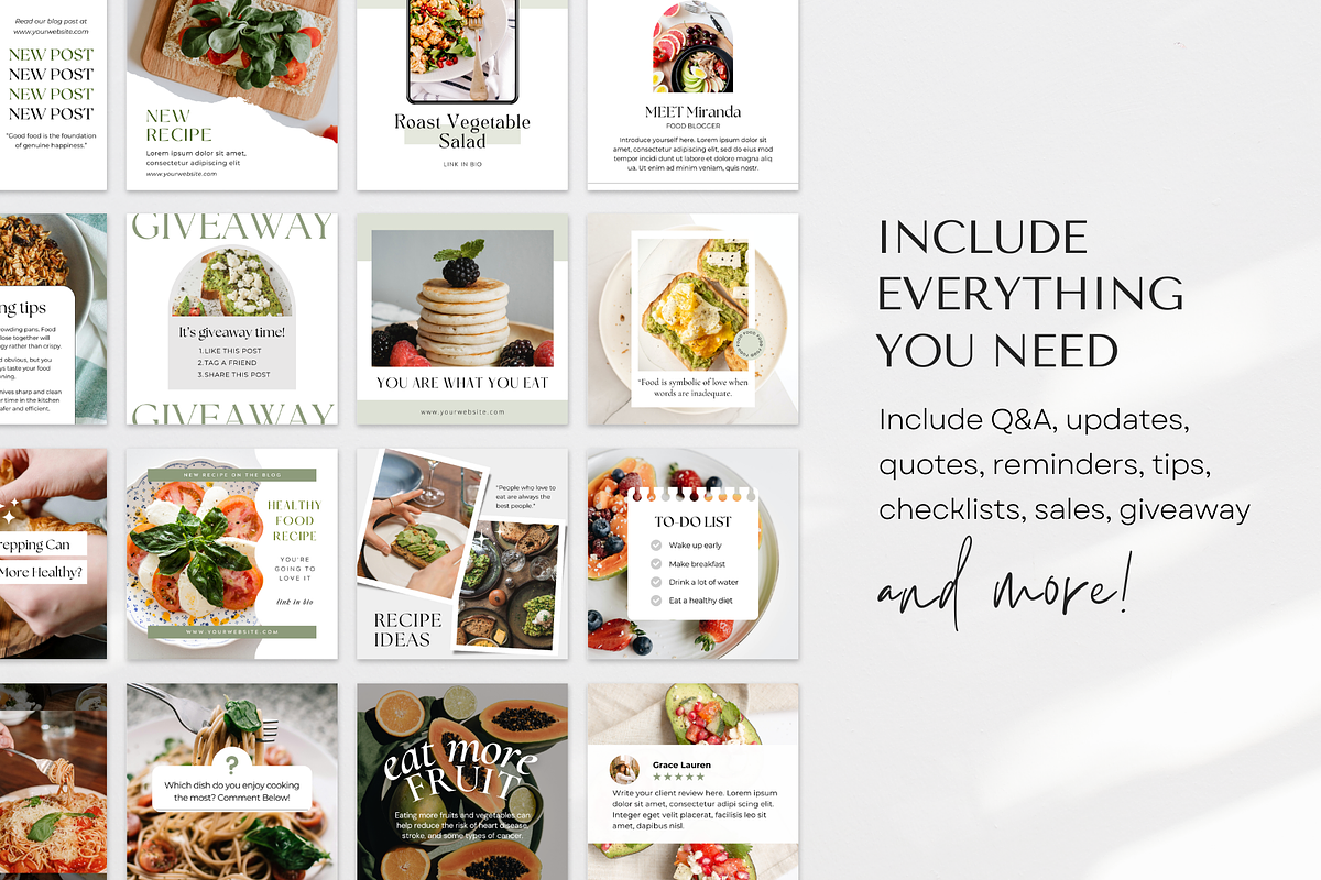 Food Instagram Post Template, a Social Media Template by ShopRShop (Photo 4 of 10)