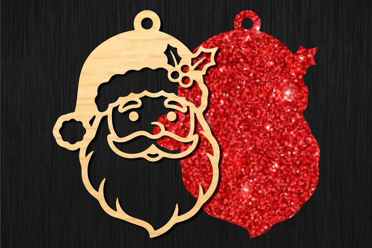 Santa Claus Ornament Laser Cut SVG, an Object Graphic by DreamCafeArt (Photo 3 of 3)