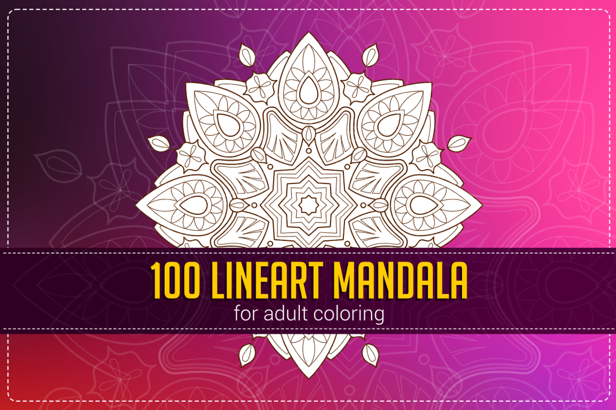 100 Lineart Mandala, a Decorative Illustration by 611 Studio (Photo 1 of 8)