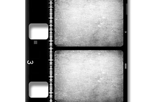 Old film stock photo containing abstract and antique