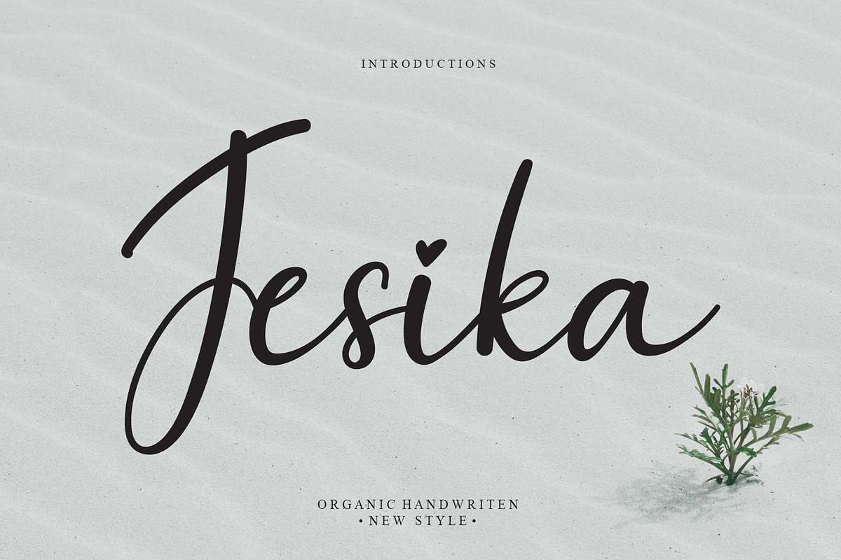 Jesika | Script font, a Script Font by Scratchones (Photo 1 of 8)