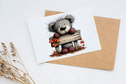 Whimsical Autumn Teddy Bear Clipart, a Seasonal Illustration by Canvas Craft (Thumbnail 10 of 10)