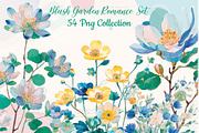 Blush Garden Romance Clipart Set, an Illustration by DreamCafeArt (Thumbnail 1 of 10)